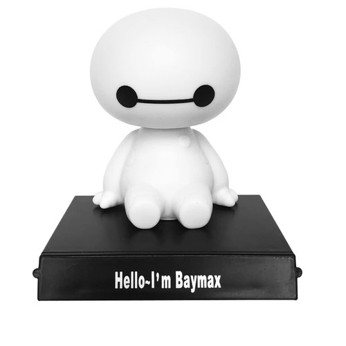 ITUBLE Anime Baymax Car Accessories Interior for Women Men Bobbleheads Figures Car Dashboard Decorations Bobble Head Car Dash Board Decor Funny Car Ornaments Charm Accessories with Phone Holder (c2)