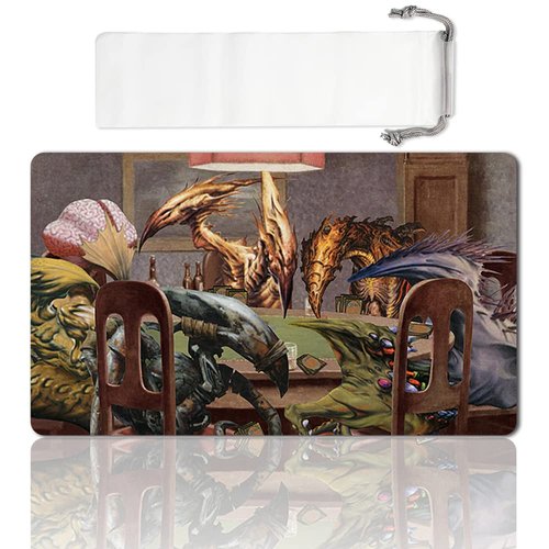Board Game TCG Playmat Table Mats Games Size 60X35 cm Mousepad Compatible for MTG RPG CCG Trading Card Game Play mats (SLIVERS-Playing-Poker)