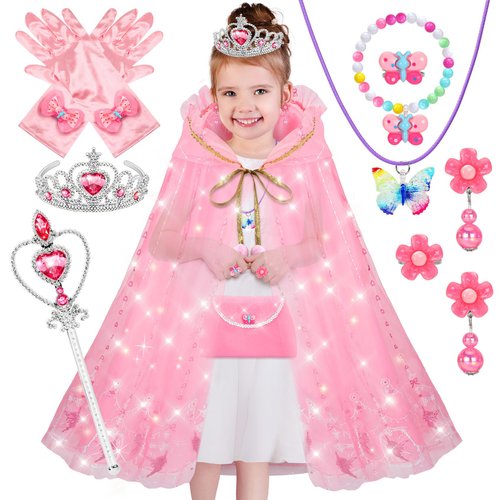 YAOOBEY Princess Dress Up Clothes for Girls 4-6,Halloween Princess Costumes for Girl 3 4 5 6 7 Year Old Christmas Birthday Gifts