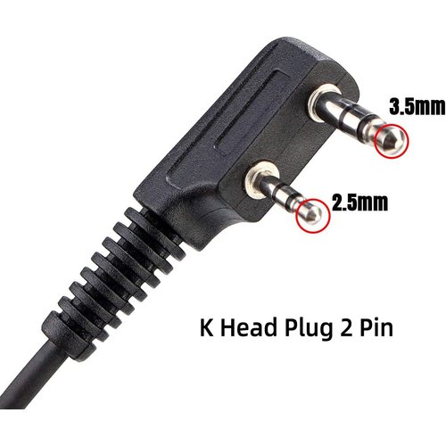 Retevis RT22 Walkie Talkie Earpiece with Mic, 2 Pin Earhook Two Way Radio Earpiece, Compatible RT21 H-777 RT68 RT22S H-777S Baofeng UV-5R Arcshell AR-5 AR-6 Two Way Radio(1 Pack)