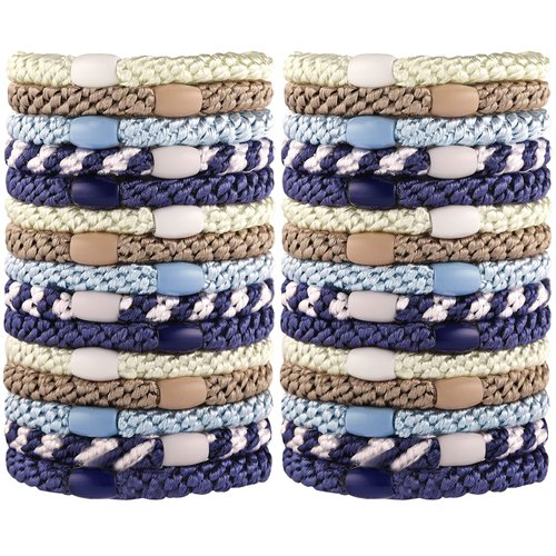 Hair Ties for Thick Hair, Funtopia 30 Pcs Hair Tie Bracelet Ponytail Holders, High Elastic Sports Hair Ties for Girls and Women Hair Accessories, Mixed Color