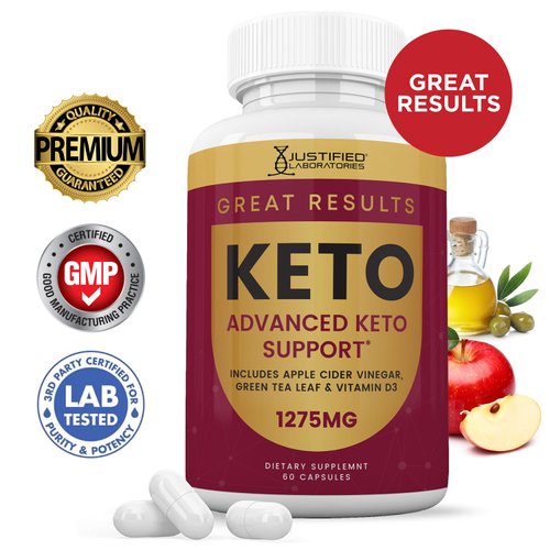 Justified Laboratories Great Results Keto ACV Pills 1275MG Formulated with Apple Cider Vinegar Keto Support Blend 60 Capsules (5 Bottles)