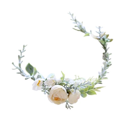 FIDDY898 Flower Crown Greenery Boho Headband Festival Wedding Flower Girl Headpiece Wreath Photo Hair Prop Headpiece