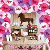 32 Pcs Horse Balloons Cowgirl Balloons Horse Birthday Party Decoration Balloons 12 Inches Latex Balloons for Baby Shower Cowgirl Party Favors