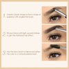 Waterproof Liquid Eyebrow Gels, Smudge-Proof, Sweat Resistant, Full Natural-24Hours Long Lasting Tinted Makeup Color Gel with Brow Pen (BLONDE)