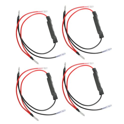 RACOONA 4PCS Motorcycle Resistor,12V Motorcycle Turn Signal LED Load Resistor Flash Blinker Fix Error,Car Accessories LED Turn Signal Resistor Indicator Light Load Resistor for Motorcycle Motorbike
