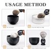 KIKC Handmade Shaving Brush - 100% Pure Badger Hair and Black Wooden Handle, can be used with Safety Razor, Straight razor, Barber Salon tool.