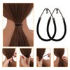 15PCS Elastic Hook Hair Tie Ponytails Hooks Elastic Band Hair Styling Hair Cord Hair Clips for Women Girls Curly Hair Long Hair (Black)