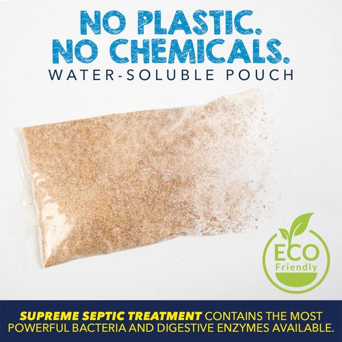 Septic Tank Treatment Packets -12 Month Supply of Dissolvable Septic Tank Treatment Packets - Use Septic Tank Treatment Packets Monthly