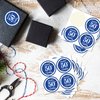 REWIDPARTY 1.5 Inch Round 50th Birthday Stickers（80 Pieces） Blue Happy 50th Birthday Stickers 50th Birthday Party Favor Stickers Adhesive Party Stickers 50th Birthday Party Decorations Supplies