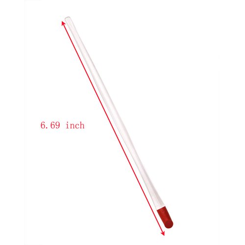 ONLYKXY 4 Pieces 17 cm Nail Cuticle Pusher, Red Rubber End and Plastic Handle