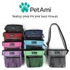 PetAmi Dog Treat Pouch, Pet Treat Pouch for Training, Dog Walking Bag Holder for Kibbles, Pet Food Toy, Dog Trainer Essentials Supplies, Poop Bag Dispenser, 3 Ways to Wear (Purple)