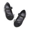 ESTINE Mary Jane Flats for Little Kids Toddler Baby Girls Glittery Dress Princess Ballet Shoes(12 Little Kid, A-Black)