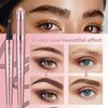 Eyebrow Pencil, 3D Microblade Eyebrow Pen,Smudge-Proof Portable Microblading Eyebrow Pencil,Eye Makeup Long-Lasting Waterproof To Create Exquisite Natural Eyebrow Hair for Women(Dark Brown)