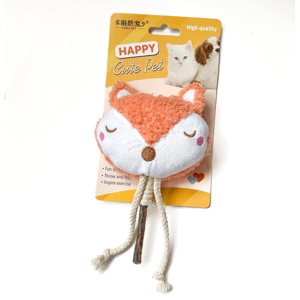 JubiPets Cute Koala and Fox Silvervine Cat Toy for Cats and Kittens, Silver Vine Sticks, Interactive Cat Enrichment Toy, Catnip Sticks Cute Animal Pet Toy (Fox)