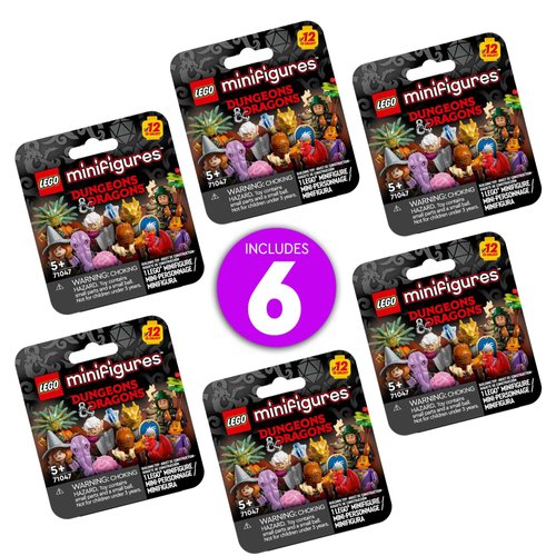 LEGO Minifigures Dungeons & Dragons 6 Pack - Toy for Boys & Girls Ages 5+ - Collectible Figures for Kids & Adult Fans - Dungeons & Dragons Gift - 66765