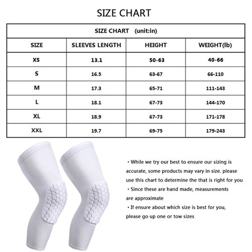 PISIQI Knee Pads Compression Pads Long Leg Sleeve Collision Avoidance Brace Protection Knee Sleeve for Basketball Football Volleyball Cycling (1 Pair)