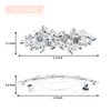 WHAVEL Rhinestone Crystal French Barrette Clips - Vintage Bridal Wedding Hair Pins and Accessories for Women, Bride, Bridesmaid (Silver)