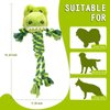 JMZDS&JL Dog Toys, Tough Dog Toys for Puppies and Small-Medium Dogs, Tug of War Dog Toy, Plush Stuffed Animals for Dogs, Rope Dog Toys for Teething and Chewing Fun. (Crocodile)