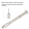 Nail Tools, Two Drill Bits Detachable Nail Piercing Tool for Nail Piercing Nail Decor Hand Drill and Beaded Rings for Tips Nail Drill