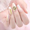 XEAOHESY 20 Pieces Gold Alloy Cancer Zodiac Nail Charms 10pcs Cancer Symbols Sign Charms for Nails 10pcs Cancer Words Nail Charms for Women Nail Art Decoration