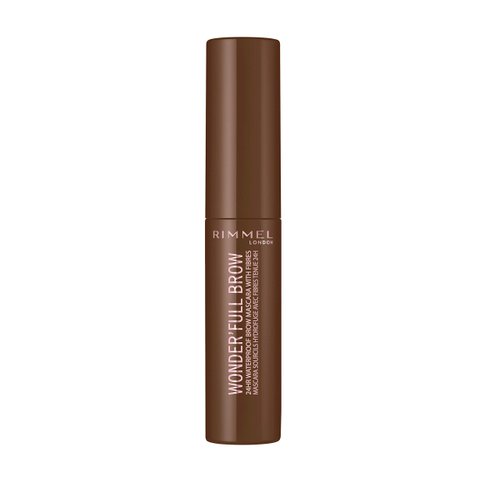 Rimmel London Wonder'Full 24HR Eyebrow Mascara, Long-Wearing, Waterproof, Smudge-Proof, 002, Medium Brown, 0.04oz