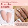 AZUREBEAUTY Dip Powder Nail Kit, Jelly Translucent Milky White Sheer Pink Nude Neutral Clear 8 Colors, Dipping Powder Liquid Set Added Matte Top Coat with Nail Sticks French Nail Art Manicure Salon