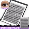 Bodermincer 1 Box Big Capacity 240 bundles 8-10-12-14-16mm Mixed 20D/30D/40D/60D/80D/100D Eyelash Extensions Strip Eyelashes Individual Lashes Natural Style 8-22mm to Choose (20D-16mm)