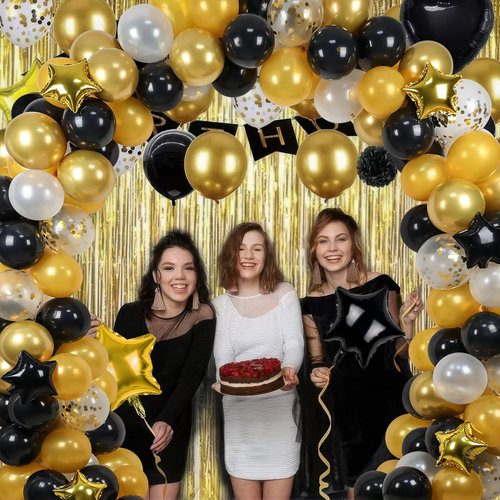 2025 New Years Balloon Arch Garland Kit, 2025 New Years Eve Party Supplies with Happy New Year Banner 32" 2025 Foil Balloons for Happy New Year Decorations 2025 New Years Eve Party Decorations
