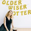 Older Wiser Hotter Banner Gold Glitter Fun Birthday Party Decorations Happy Birthday Party Supplies for disco 30th 40th 50h 60th 70th 80th Birthday Party Decorations