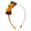 Thanksgiving Headband Cute Turkey Hairband for Girls Kids Funny Turkey Orange Bow Hair Hoop for Women Thanksgiving Day Costume Party Hair Decoration Festival Headdress Accessories 1PCS