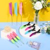 10 Pieces Latch Hook Crochet Needle Comb Hair Clip Set Include 3 Pieces Stainless Steel Crochet Needle 4 Pieces Alligator Hair Clip 3 Pieces Rat Tail Comb for Hair Extension