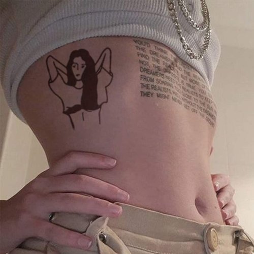 CARGEN Minimalist Realistic Temporary Tattoos - 2 Sheets 160+ PCS Alphabet Letter Literature Script Cross Crown Temporary Tattoos Fake Tattoos Great for Adults Women Men Kids on Fingers