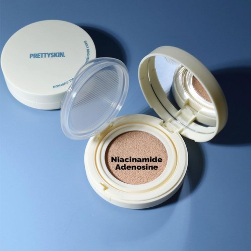 PS.PRETTYSKIN Moisturizing Glow Sun Cushion Foundation SPF50+ / PA+++ with Refill (23 Beige, 15g+15g)