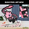 MEGA Pokemon Mew 434 Piece Building Set with 1 Pixelated Retro Action Figure for Wall or Table Decoration, HWR80