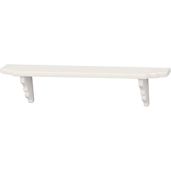 Dollhouse Wall Shelf, 1:12 Scale Miniature Dollhouse Accessories, White Doll House Storage Wall Shelf for Kitchen Scene White