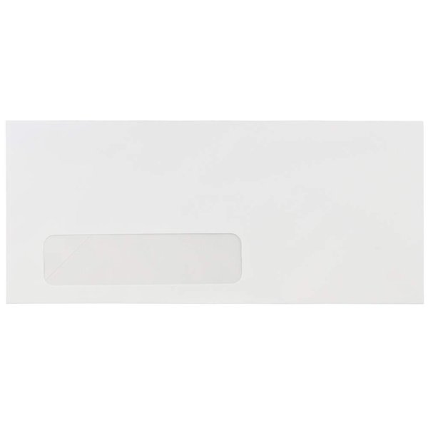 JAM PAPER #10 Business Commercial Window Envelopes - 4 1/8 x 9 1/2 - White - 50/Pack