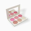 MUBA COSMETICS Universal Blush and Highlighter Palette-Face Makeup Set- 3-Highlighter Powder & 3- Blush Powder Shades- Face Highlighter & Powder Blush Palette - Powder Highlighter