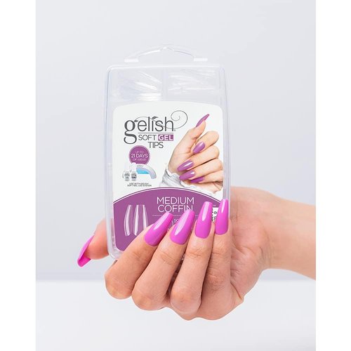 Gelish Soft Gel Nail Tips, 110 CT. (Medium Coffin) Gel Tips, Tips For Gel Nails, Nail Tips For Gel Nails