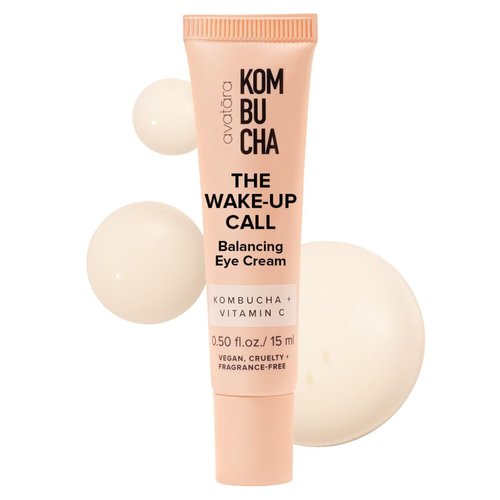 Avatara - Kombucha The Wake-Up Call Eye Cream, Eye Cream for Dark Circles and Puffiness, Under Eye Cream with Caffeine, Vitamin C, and Tumeric, Caffeine Eye Cream for All Skin Types, 0.05 Fl. Oz.