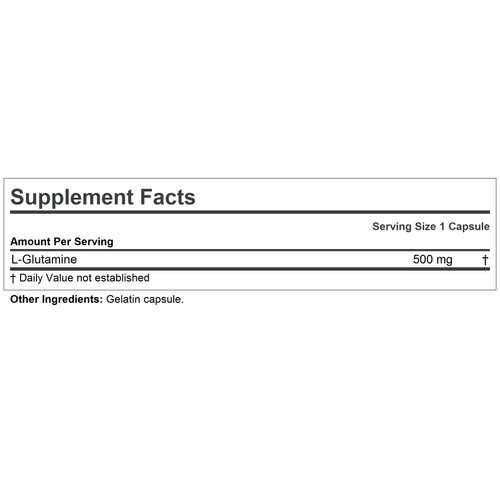 ANDREW LESSMAN Glutamine 500 mg - 240 Capsules - Free Form Amino Acid. Supports Skeletal Muscle and Gastrointestinal Health. Maintains Healthy Kidneys, Liver, Heart & Brain. Easy-to-Swallow Capsules.