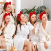 Jaciya Spa Makeup Headband Skincare Headband for Washing Face Spa Gifts for Women 8 Packs Bachelorette Party Favors Wedding Hair Accessories(Red)