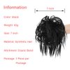 KETHBE Messy Bun Hair Piece,Synthetic Tousled updo Hair Buns Hair Piece Short Ponytail Faux Hair Scrunchie Extension with Elastic Rubber Band Fake Hair Bun Pieces Accessories for Women (Black)