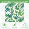 40Pcs Weed Party Decorations Weed Pot Tableware Set Green Weed Disposable Plates Napkins Serves 20 Weed Leaf Baby Shower Birthday Decorations