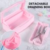 Machine-Ya Plastic Sterilizing Tray,Sterilization Box,Nail Art Tool Sterilizer Tray, Sterilizer Tray Box Nail Art Salon Sterilizing Too（Pink）