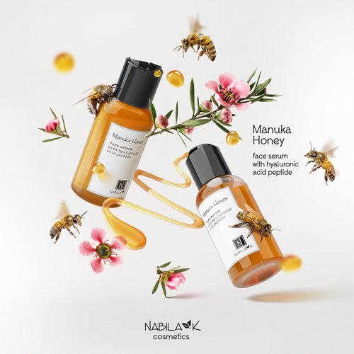 Nabila K Manuka Honey Face Serum with Hyaluronic Acid Peptide