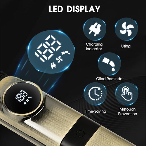 VIIFF Hair Clippers for Men, Professional Barber Clippers with Magnetic Floating Blade, Anti-Mistouch Cordless Hair Trimmer for Men, Beard Trimmer, Men Gifts(Bronze)