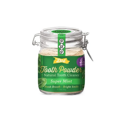 THE DIRT Tooth Powder - Natural Fluoride-Free Toothpaste Alternative, Vegan - Essential Oils &amp; Be...