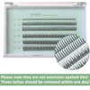 False Eyelashes Individual Lashes 240 Clusters Lashes 3 Types Natural Eyelash Extension Kit DIY 0.07mm Thickness 6-11mm Fishtail Lash ＆ A Type ＆Bottom Lashes for Make Up Salon