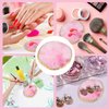 6 Pcs in 1 Set Resin Nail Art Palette with 5 Nail Brushes, Nail Tech Supplies Tools Nail Polish Mixing Palette Double-Ended Dotting Pen for Nail Art